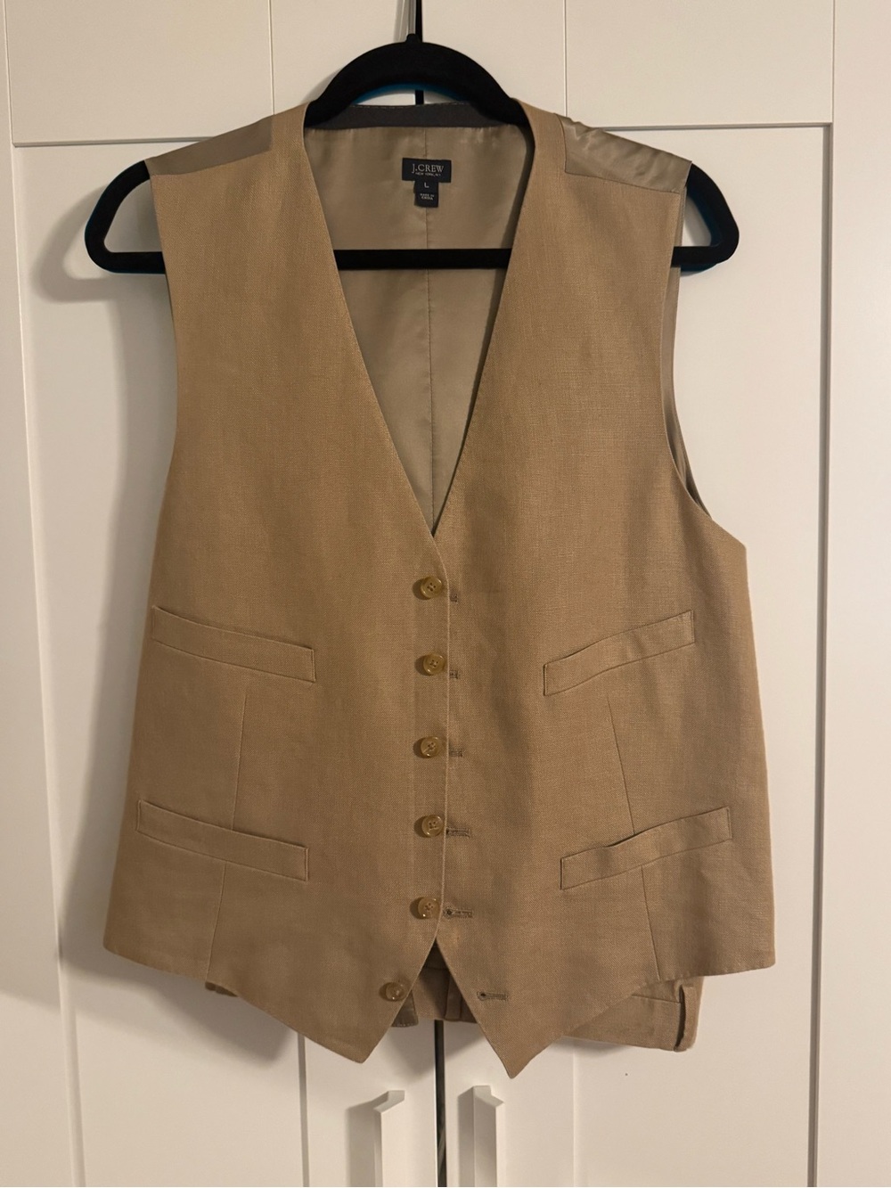 J. Crew Beige/Tan Men's Linen Vest